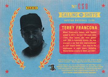 2013 Panini Hometown Heroes - Calling the Shots #CS8 Terry Francona Back