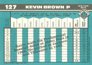 1990 Bowman - Limited Edition (Tiffany) #127 Kevin Brown Back