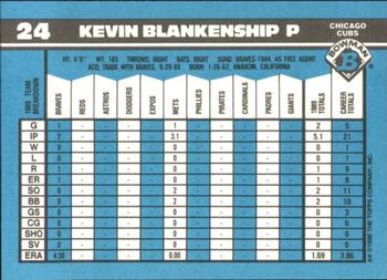 1990 Bowman - Limited Edition (Tiffany) #24 Kevin Blankenship Back