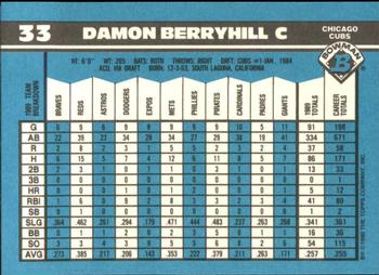 1990 Bowman - Limited Edition (Tiffany) #33 Damon Berryhill Back