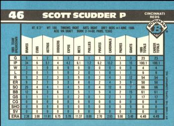 1990 Bowman - Limited Edition (Tiffany) #46 Scott Scudder Back