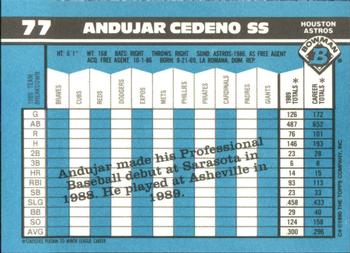 Andujar Cedeno - Houston Astros (MLB Baseball Card) 1991 Score # 753 M –  PictureYourDreams