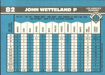 1990 Bowman - Limited Edition (Tiffany) #82 John Wetteland Back
