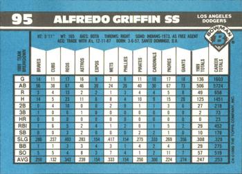 1990 Bowman - Limited Edition (Tiffany) #95 Alfredo Griffin Back