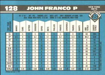 1990 Bowman - Limited Edition (Tiffany) #128 John Franco Back
