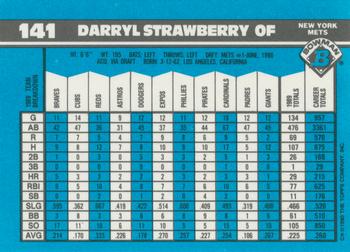 1990 Bowman - Limited Edition (Tiffany) #141 Darryl Strawberry Back