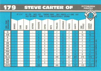 1990 Bowman - Limited Edition (Tiffany) #179 Steve Carter Back