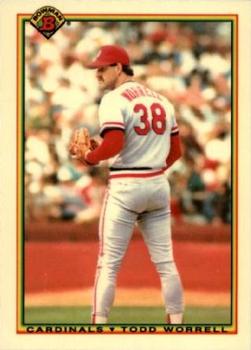 1990 Bowman - Limited Edition (Tiffany) #185 Todd Worrell Front