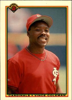 1990 Bowman - Limited Edition (Tiffany) #198 Vince Coleman Front