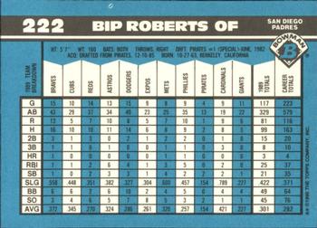 1990 Bowman - Limited Edition (Tiffany) #222 Bip Roberts Back