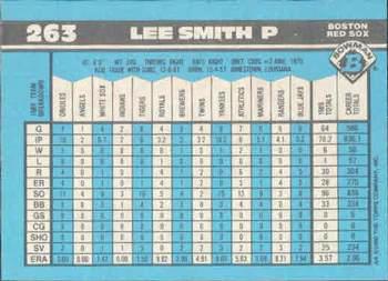 1990 Bowman - Limited Edition (Tiffany) #263 Lee Smith Back