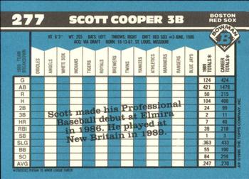 1990 Bowman - Limited Edition (Tiffany) #277 Scott Cooper Back