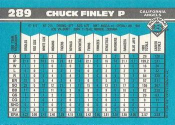 1990 Bowman - Limited Edition (Tiffany) #289 Chuck Finley Back