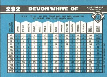 1990 Bowman - Limited Edition (Tiffany) #292 Devon White Back