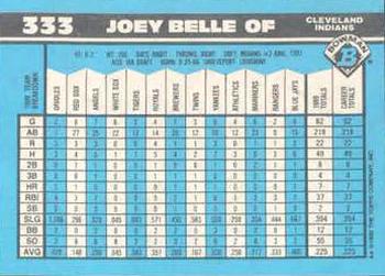 1990 Bowman - Limited Edition (Tiffany) #333 Joey Belle Back