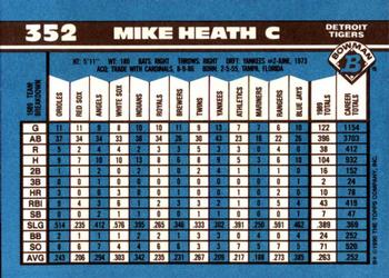 1990 Bowman - Limited Edition (Tiffany) #352 Mike Heath Back