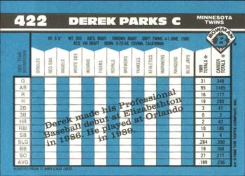1990 Bowman - Limited Edition (Tiffany) #422 Derek Parks Back