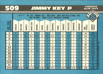 1990 Bowman - Limited Edition (Tiffany) #509 Jimmy Key Back