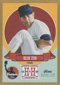 2013 Panini Hometown Heroes - Curtain Call Gold #CC7 Nolan Ryan Front