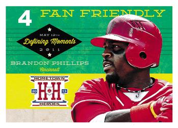 2013 Panini Hometown Heroes - Defining Moments #DM19 Brandon Phillips Front