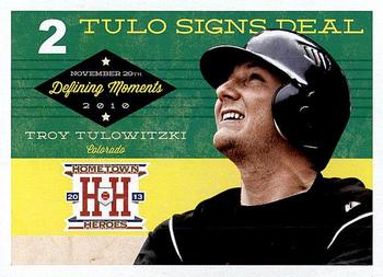 2013 Panini Hometown Heroes - Defining Moments #DM20 Troy Tulowitzki Front