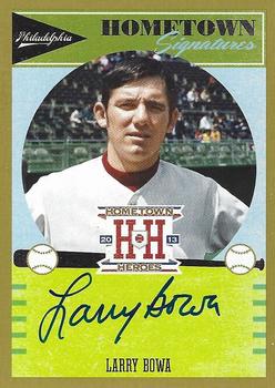 2013 Panini Hometown Heroes - Hometown Signatures Gold #HSLB Larry Bowa Front
