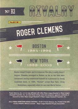 2013 Panini Hometown Heroes - Rivalry #R3 Roger Clemens Back