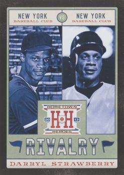 2013 Panini Hometown Heroes - Rivalry Black #R9 Darryl Strawberry Front