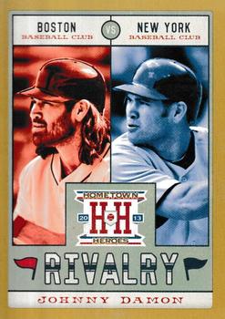 2013 Panini Hometown Heroes - Rivalry Gold #R1 Johnny Damon Front