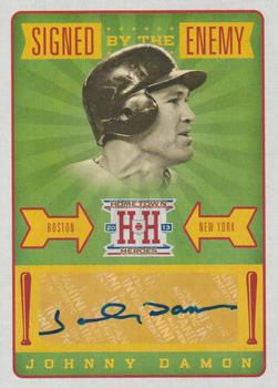 2013 Panini Hometown Heroes - Signed by the Enemy #SEJD Johnny Damon Front