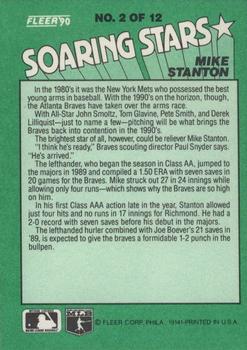 1990 Fleer - Soaring Stars #2 Mike Stanton Back