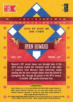 2013 Panini Hometown Heroes - States #15 Ryan Howard Back