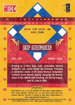 2013 Panini Hometown Heroes - States #194 Skip Schumaker Back