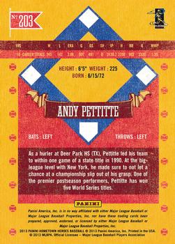 2013 Panini Hometown Heroes - States #203 Andy Pettitte Back