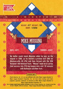 2013 Panini Hometown Heroes - States #234 Mike Mussina Back