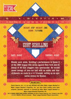 2013 Panini Hometown Heroes - States #274 Curt Schilling Back