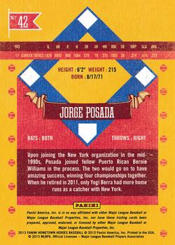 2013 Panini Hometown Heroes - States #42 Jorge Posada Back