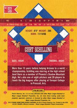 2013 Panini Hometown Heroes - States #52 Curt Schilling Back