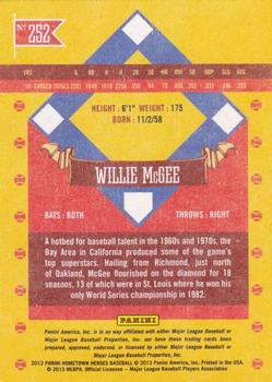 2013 Panini Hometown Heroes - States #252 Willie McGee Back