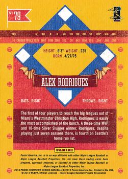 2013 Panini Hometown Heroes - States #79 Alex Rodriguez Back