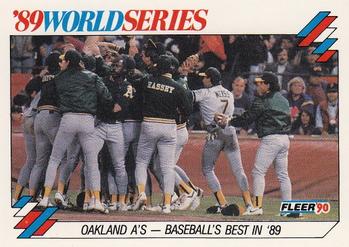 1990 Fleer - World Series #12 Oakland A's - Baseball's Best in '89 Front