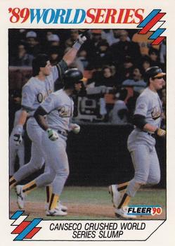 1990 Fleer - World Series #5 Canseco Crushed World Series Slump Front