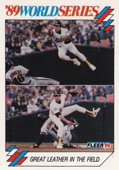1990 Fleer - World Series #6 Great Leather in the Field Front