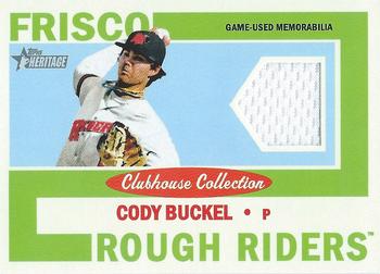 2013 Topps Heritage Minor League - Clubhouse Collection Relics #CCR-CB Cody Buckel Front