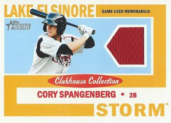 2013 Topps Heritage Minor League - Clubhouse Collection Relics #CCR-CS Cory Spangenberg Front