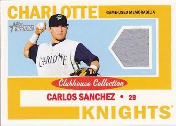 2013 Topps Heritage Minor League - Clubhouse Collection Relics #CCR-CSA Carlos Sanchez Front