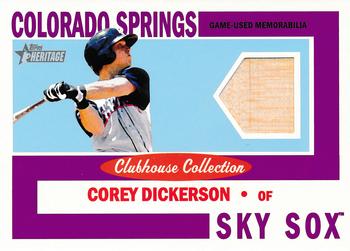 2013 Topps Heritage Minor League - Clubhouse Collection Relics #CCR-CD Corey Dickerson Front