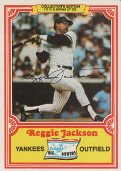 1981 Topps Drake's Big Hitters #10 Reggie Jackson Front