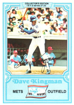 1981 Topps Drake's Big Hitters #19 Dave Kingman Front