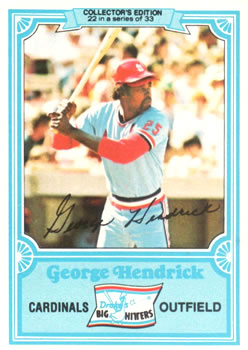 1981 Topps Drake's Big Hitters #22 George Hendrick Front